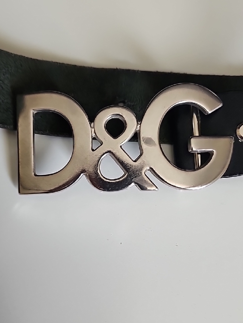 D&G Dolce & Gabbana Black Leather Belt With Logo
